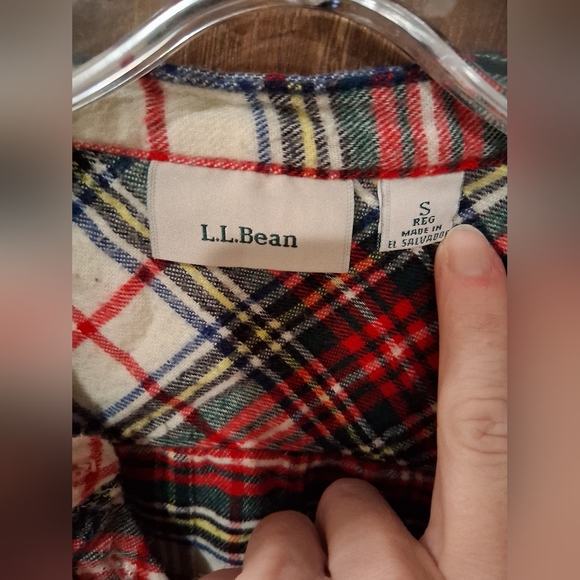 Vintage 💫 LL Bean Pintuck Flannel Nightgown Small - Picture 3 of 6